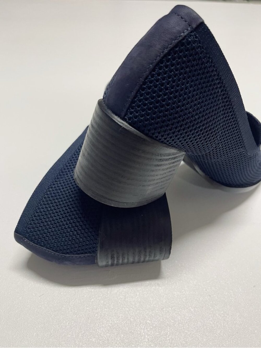 Eileen Fisher Dern Navy Stretch Knit Slip On Pumps Women’s 7.5M - Picture 7 of 11